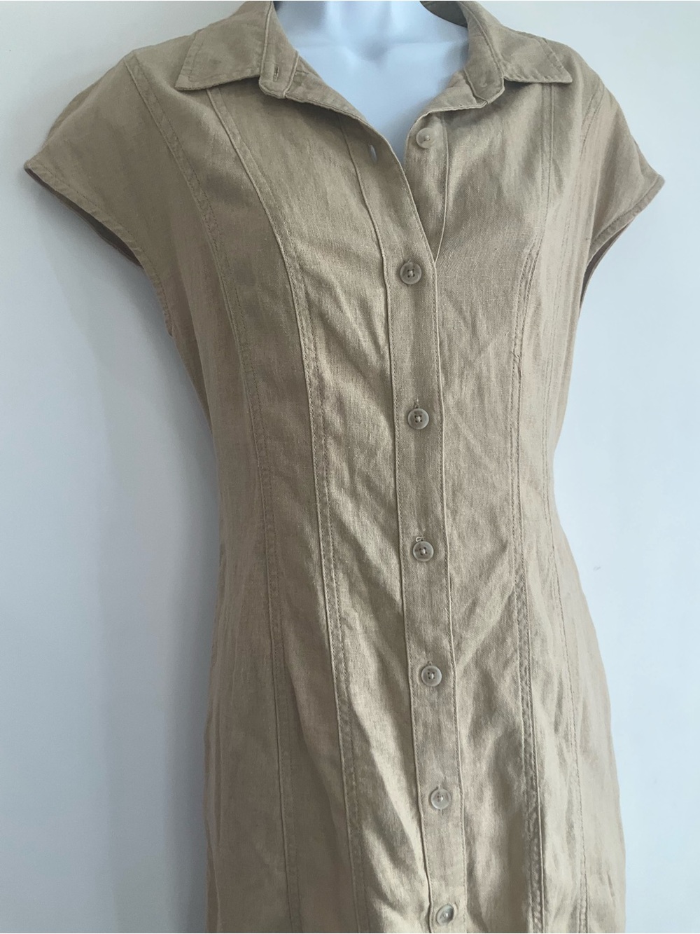 Universal Thread Tan Button-Up Mini Dress - Picture 2 of 5